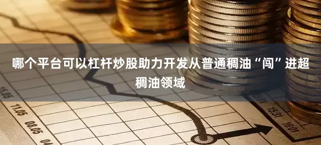 哪个平台可以杠杆炒股助力开发从普通稠油“闯”进超稠油领域