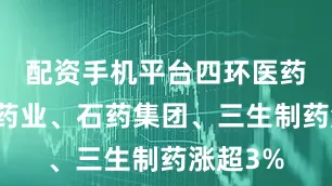 配资手机平台四环医药、复兴药业、石药集团、三生制药涨超3%